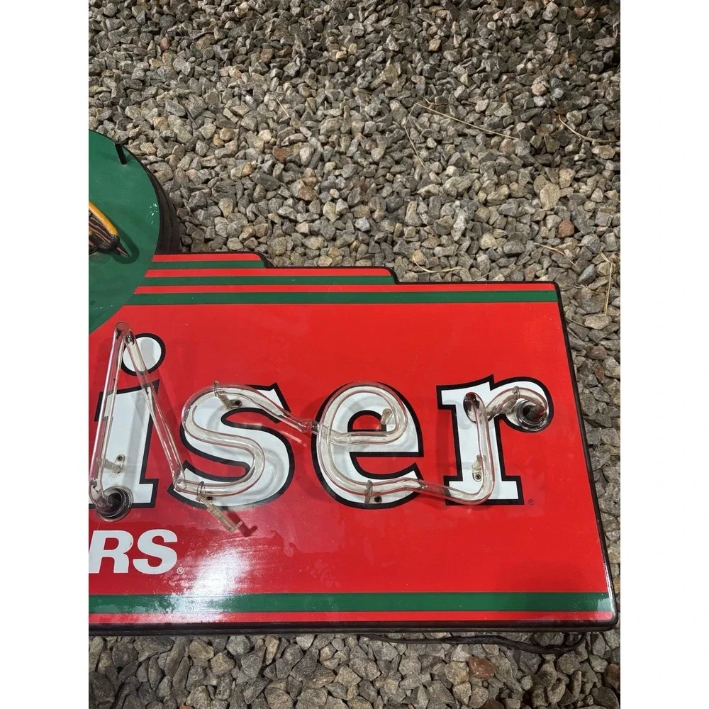 Vintage Large Budweiser King Of Beers Lighted Neon Anheuser Busch Man Cave Sign